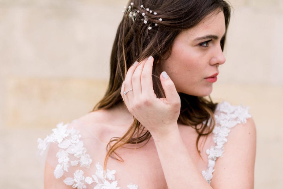 Bruidsvisagie en haarstyling voor styled shoot "AUTUMN ROMANCE" op Chateau Neercanne