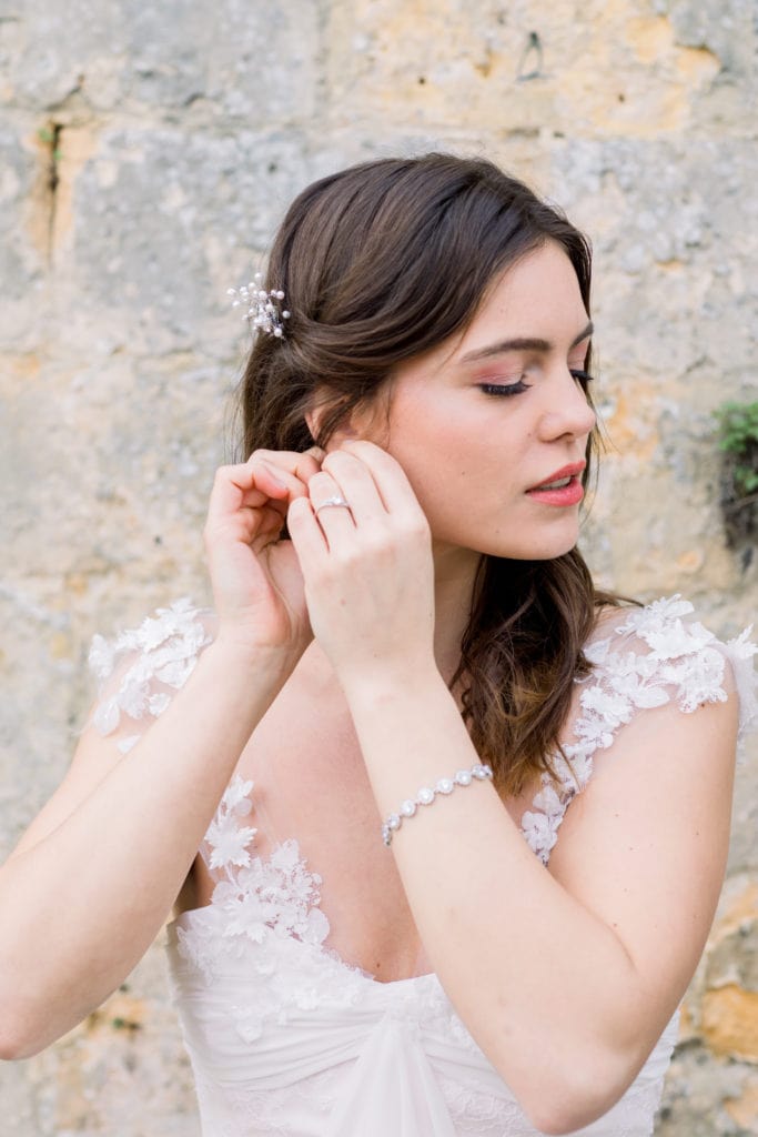 Bruidsvisagie en haarstyling voor styled shoot "AUTUMN ROMANCE" op Chateau Neercanne