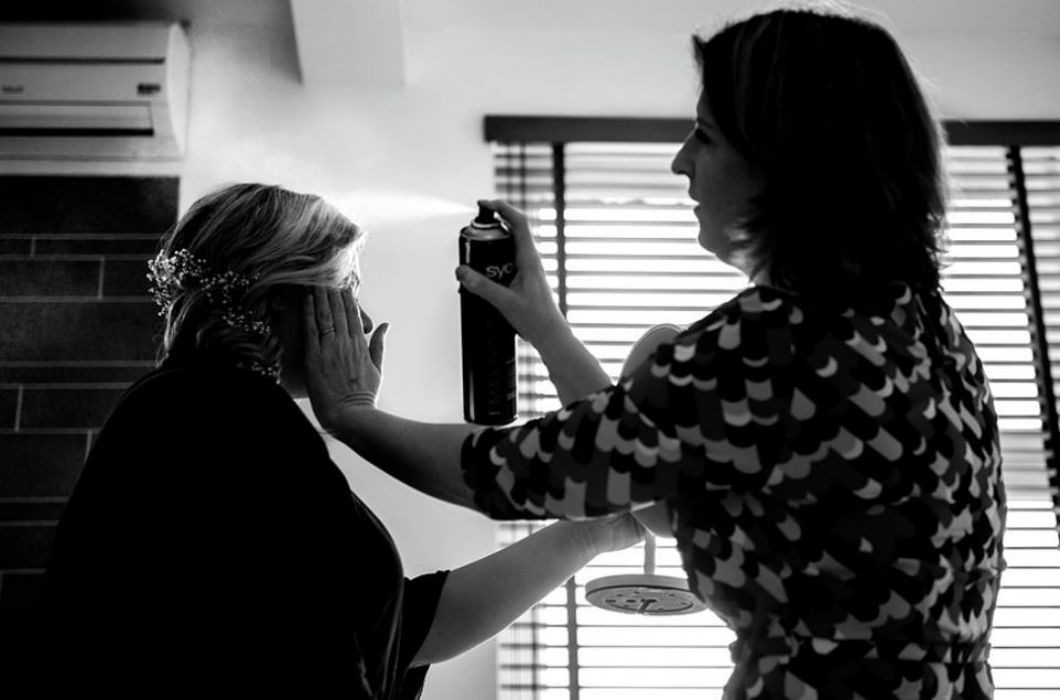 Bruid Myrthe Visagie en haarstyling