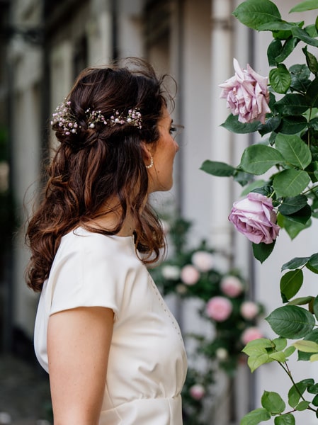 Haarstyling voor bruiloft door Visagie Maastricht by Edith Remmen